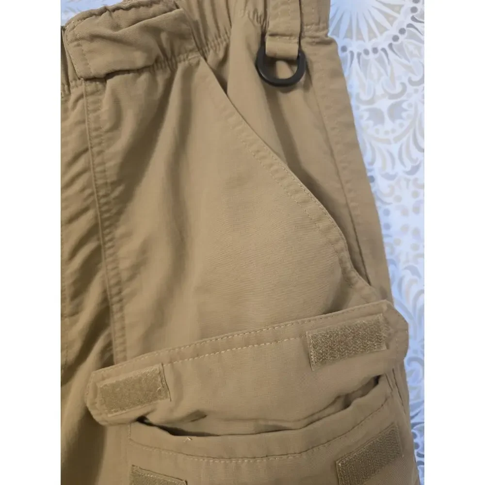 North Face Convertible Pants Mens Medium Long Khaki Beige Cargo Shorts Hiking NF